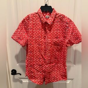 Haggar Collection- Stretch Men’s Large Shark Design. Short sleeve button up